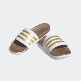 รองเท้าแตะ ADIDAS ADILETTE COMFORT - Cloud White/Matte Gold (H03618)