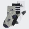 ถุงเท้าสั้น ADIDAS GRAPHIC SOCKS (3 PAIRS) - Black/White/Medium Grey Heather (HN5736)
