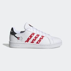 รองเท้าลำลองผู้หญิง ADIDAS GRAND COURT BASE - Cloud White/Ray Red (GW6247)