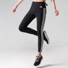 กางเกงรัดรูปขายาวผู้หญิง ADIDAS  ESSENTIALS 3 STRIPES - Black/White (BS4820)