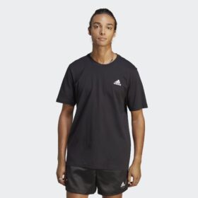 เสื้อยืดผู้ชาย ADIDAS ESSENTIALS SINGLE JERSEY EMBROIDERED SMALL LOGO - Black (IC9282)